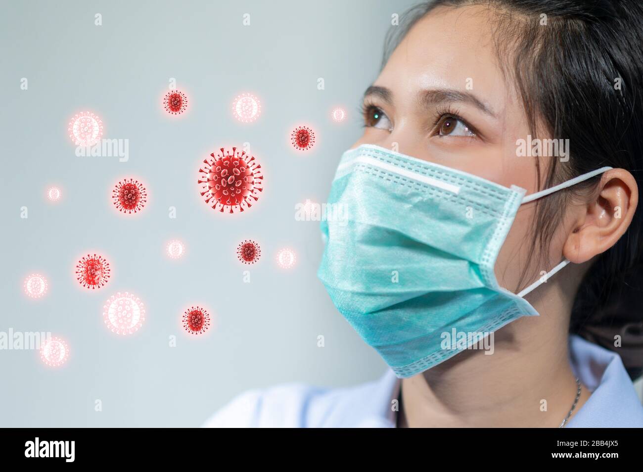 Les infirmières portent des masques de protection contre le coronavirus covid19 Banque D'Images