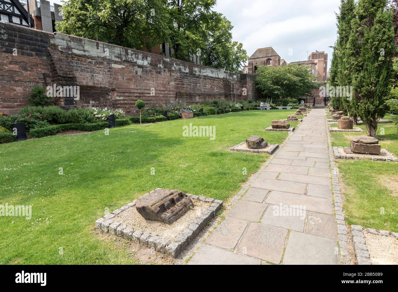 Jardins romains, Chester, Cheshire, Angleterre, Royaume-Uni Banque D'Images