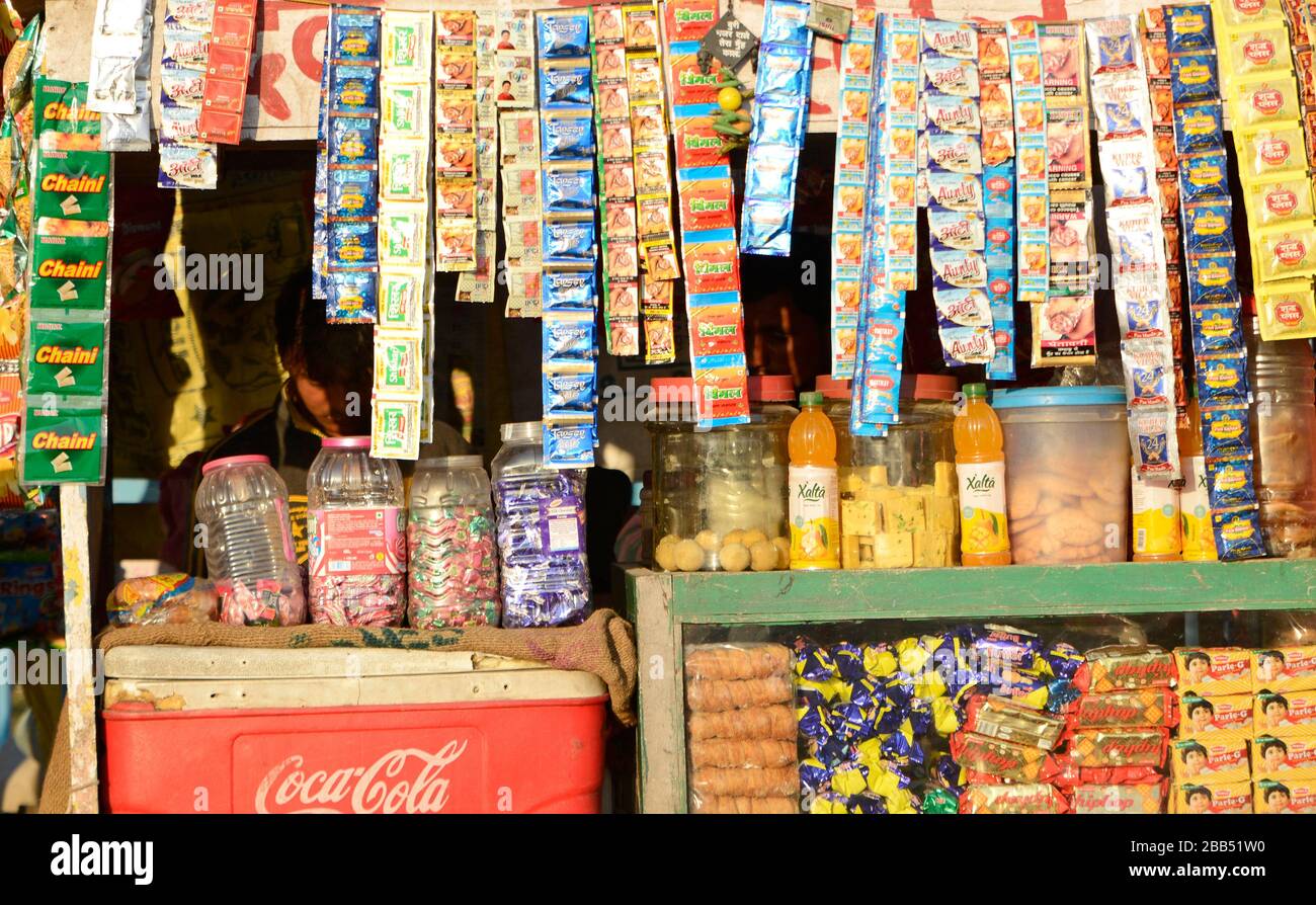 Petite boutique indienne Banque D'Images