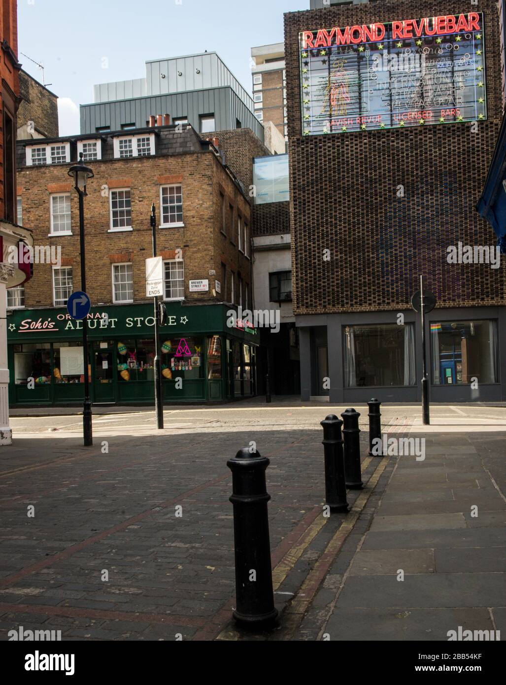 Londres, Corona virus Days, les rues vides de Soho Banque D'Images