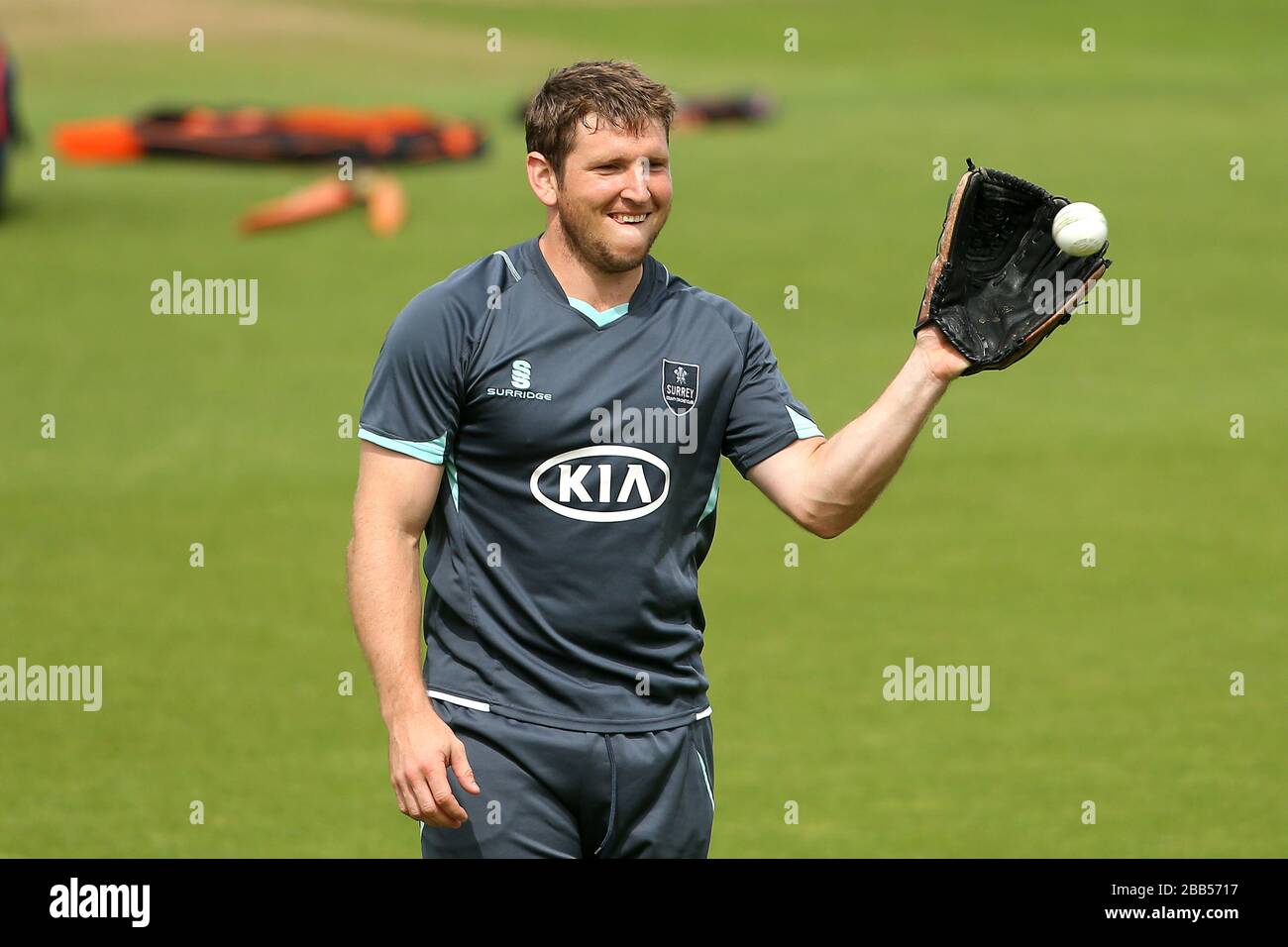 Gary Wilson de Surrey pendant la période de préchauffage Banque D'Images
