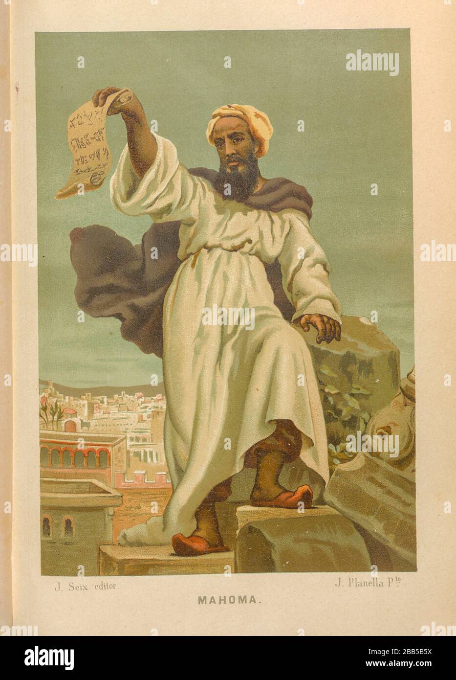 Muhammad (c. 570 ce – 8 juin 632 ce) était un dirigeant arabe religieux, social et politique et le fondateur de l'Islam de la ciencia y sus hombres : vidas de los sabios ilustres desde la antigüedad hasta el siglo XIX T. 1 [Science et personnel Vol 1] par Luis Figuier ; traducción de la tercera edición francesa por Pelegrin Casabó y Pagés ; Ilustrada por Armet, Gomez, Martí y Alsina, Planella, Puiggarí, Serra, imprimé à Barcelone en 1879 Banque D'Images