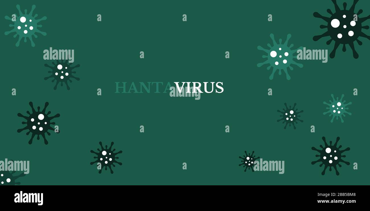 Modèle abstrait de nouveau hantavirus avec titre. Danger de hantavirus et maladie de risque pour la santé publique. Illustration vectorielle. Illustration de Vecteur