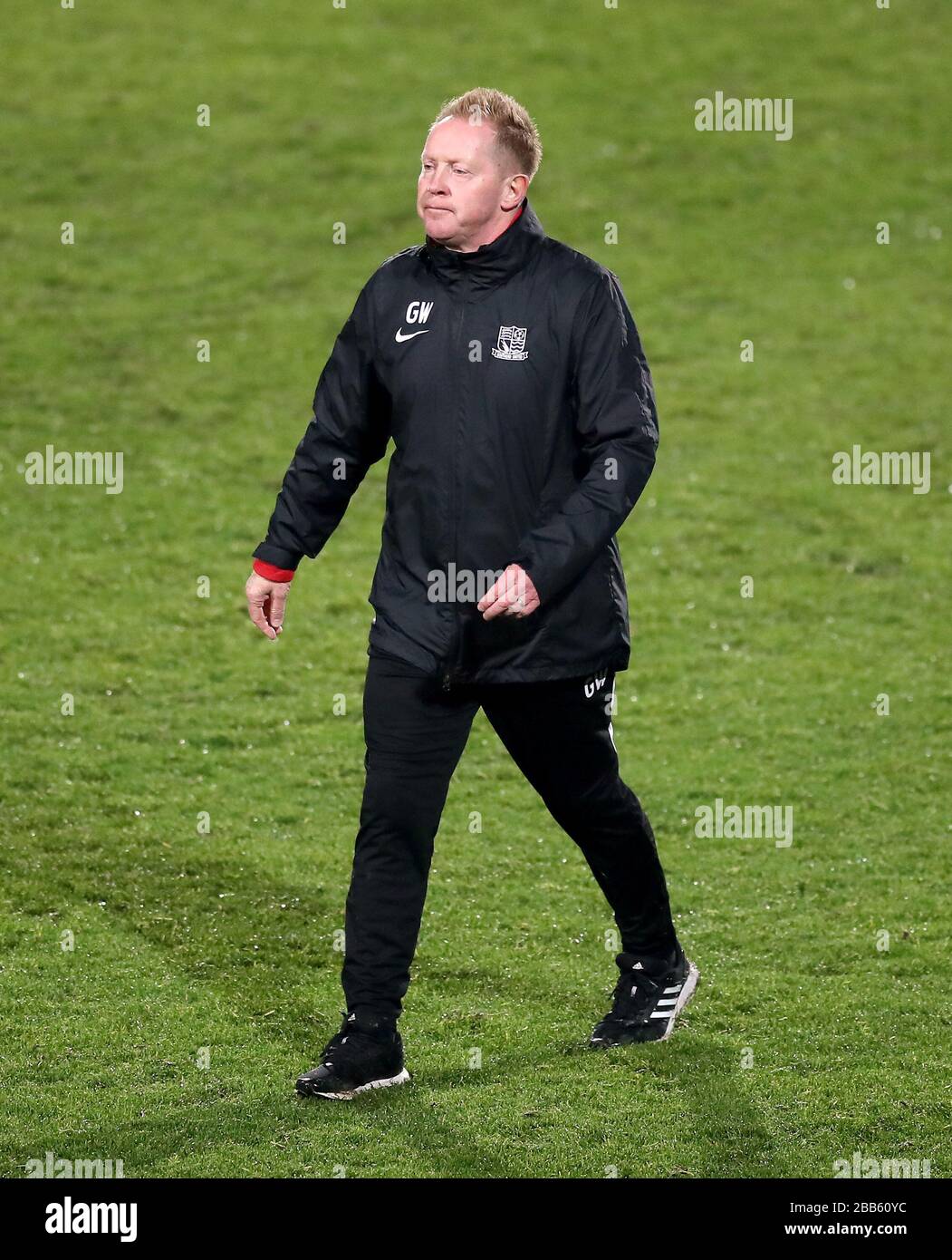 Gary Waddock, directeur de la conciergerie de Southend United Banque D'Images