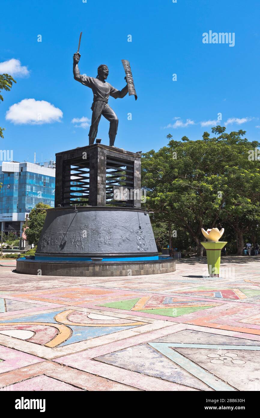 dh Pattimura Park statue AMBON MALUKU INDONÉSIE héros national de Thomas Malulessy rébellion patrimoine indonésien histoire guerre Banque D'Images