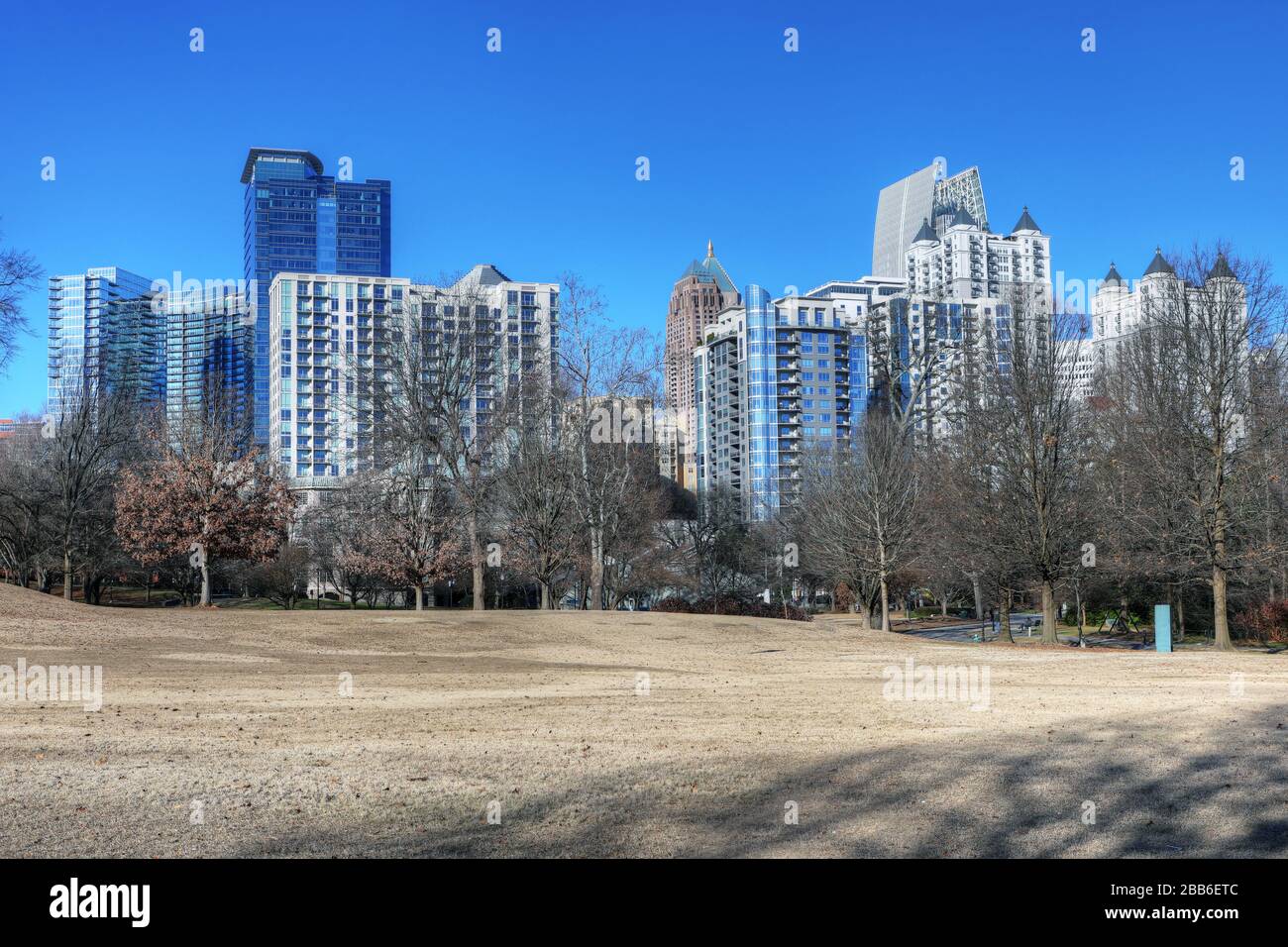 L'horizon d'Atlanta, Géorgie, par une journée ensoleillée Banque D'Images