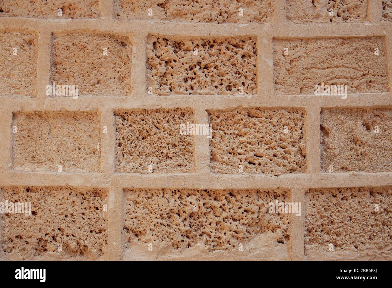 Arrière-plan texture d'un mur de briques dans le vieux Jaffa, Israël Banque D'Images