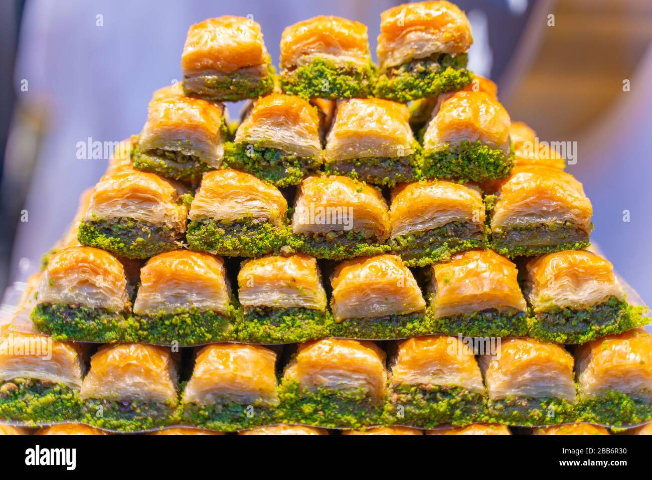 Baklava sur un marché à Istanbul Banque D'Images