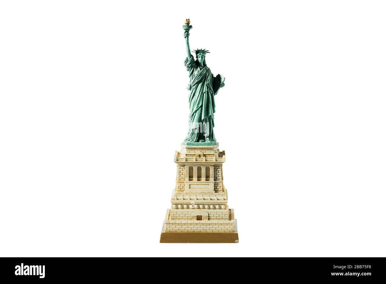 Vue rapprochée de la Statue de la liberté isolée. Liberty Island à New York. Port de New York. Magnifique arrière-plan. Banque D'Images