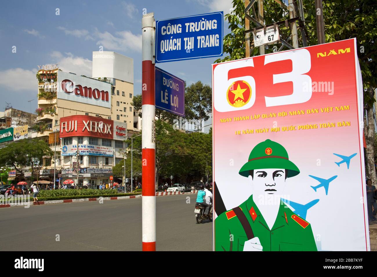 Boulevard le Loi, Ho Chi Minh Ville (Saigon), Vietnam, Asie Banque D'Images