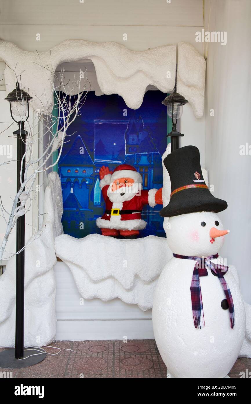 Noël sur le boulevard le Loi, Ho Chi Minh Ville (Saigon), Vietnam, Asie Banque D'Images