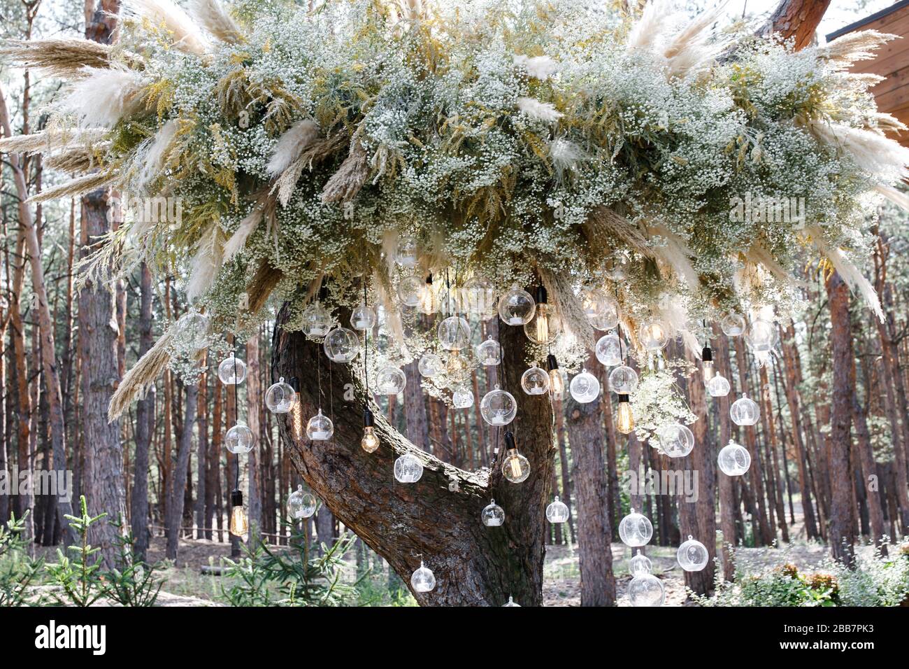 Un endroit bien frappé pour rencontrer les clients pour célébrer le mariage Banque D'Images