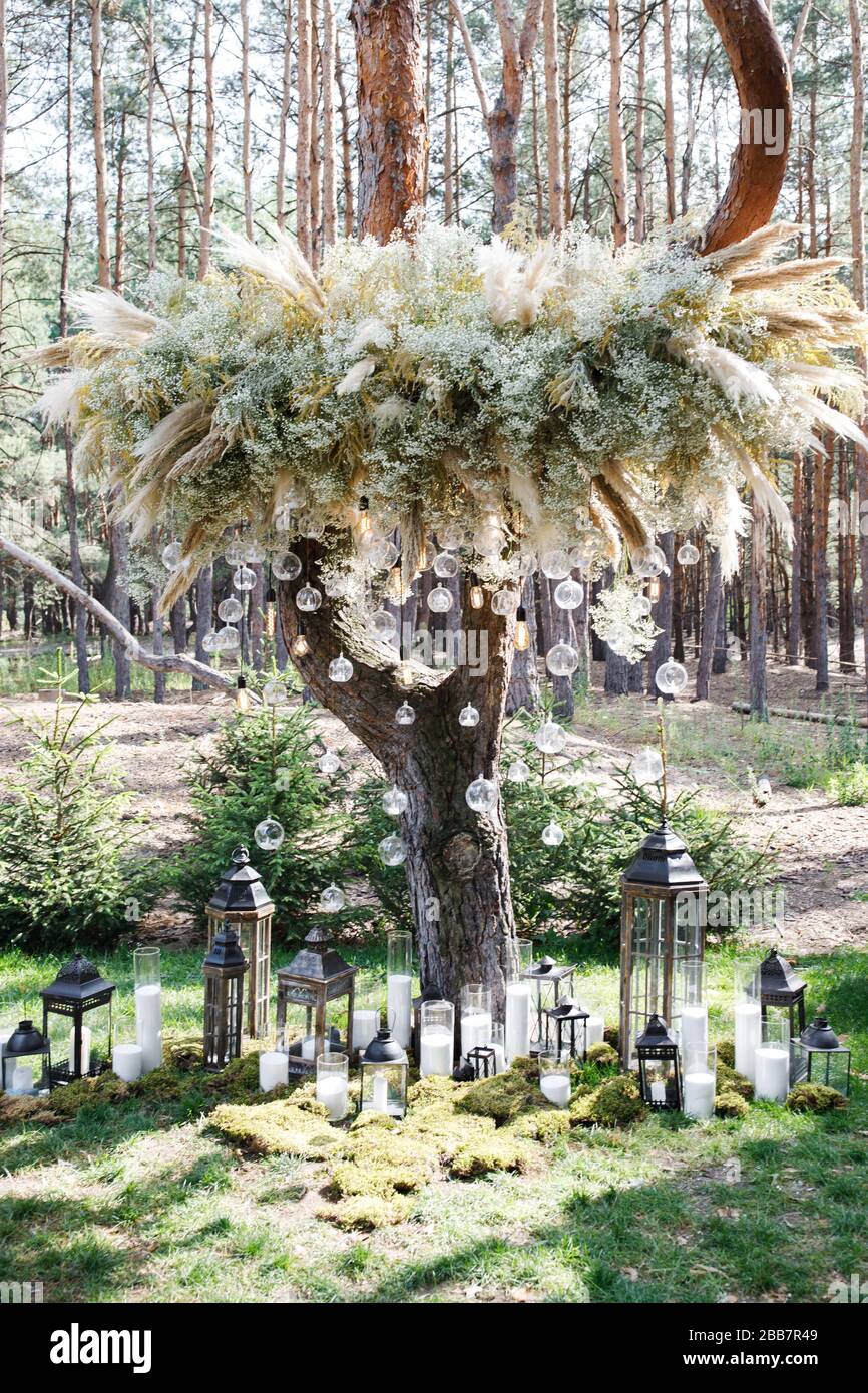 Un endroit bien frappé pour rencontrer les clients pour célébrer le mariage Banque D'Images