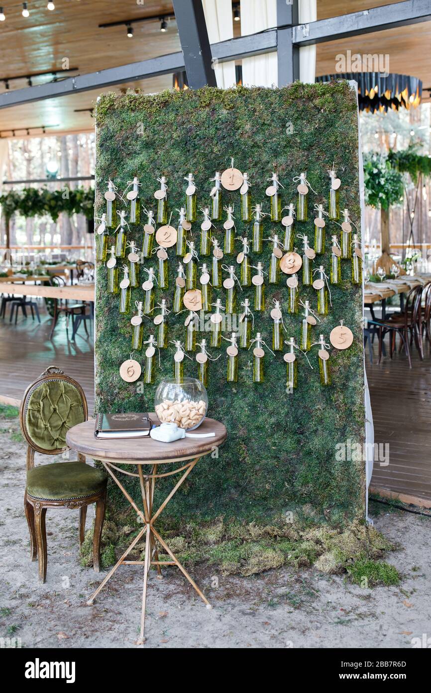 Un endroit bien frappé pour rencontrer les clients pour célébrer le mariage Banque D'Images