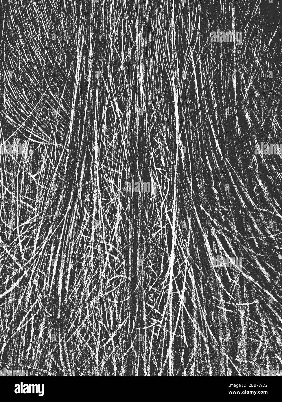 Texture de grunge de détresse avec les cheveux humains naturels. Illustration vectorielle EPS 8. Fond noir et blanc. Illustration de Vecteur