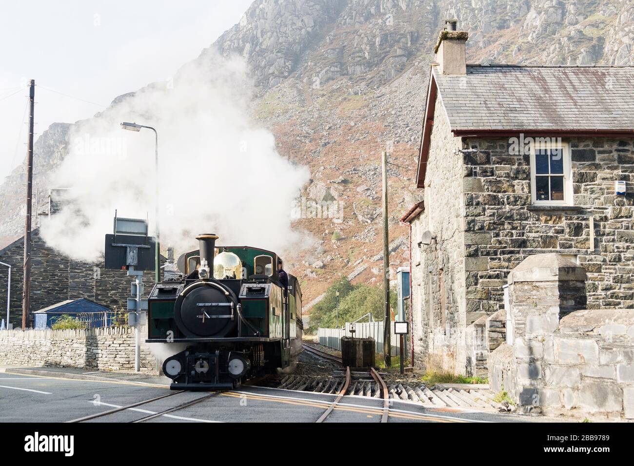 Le chemin de fer Ffestiniog en 2010 Banque D'Images