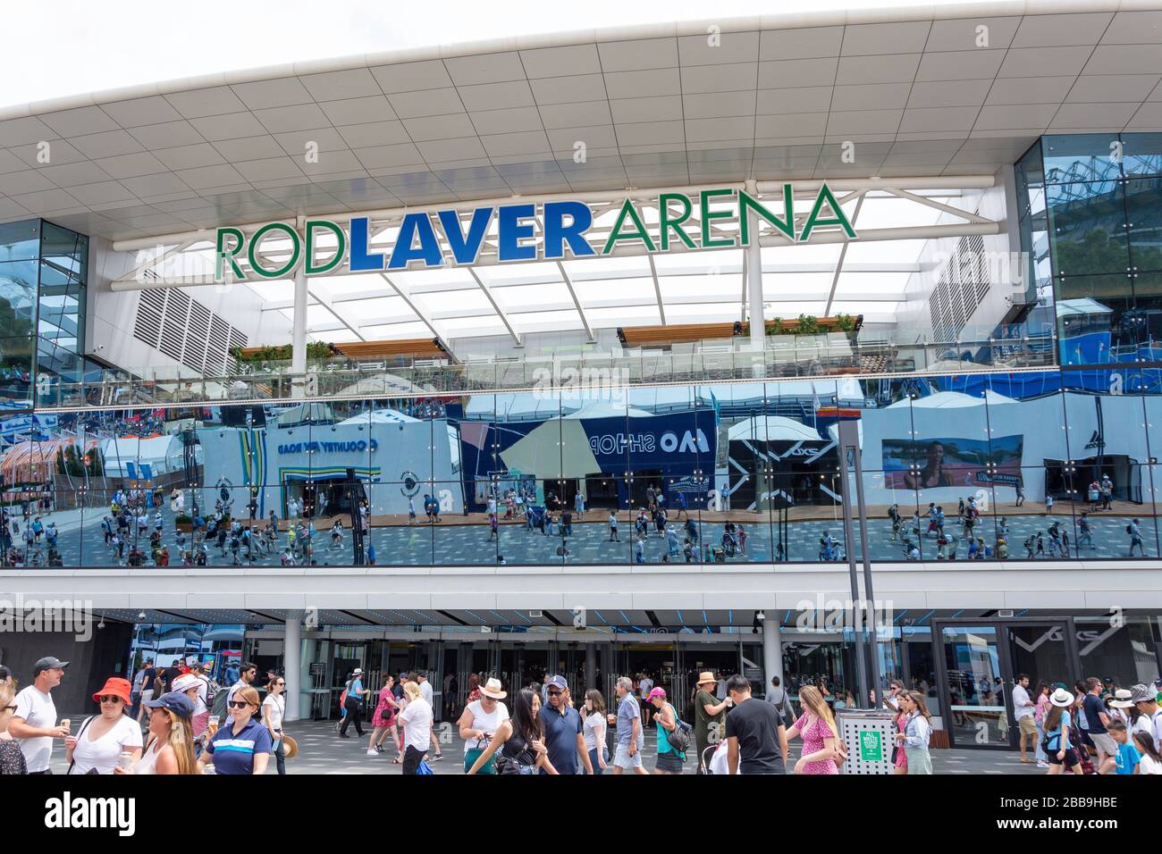 Rod laver Arena au tournoi de tennis Melbourne Open 2020, City Central, Melbourne, Victoria, Australie Banque D'Images