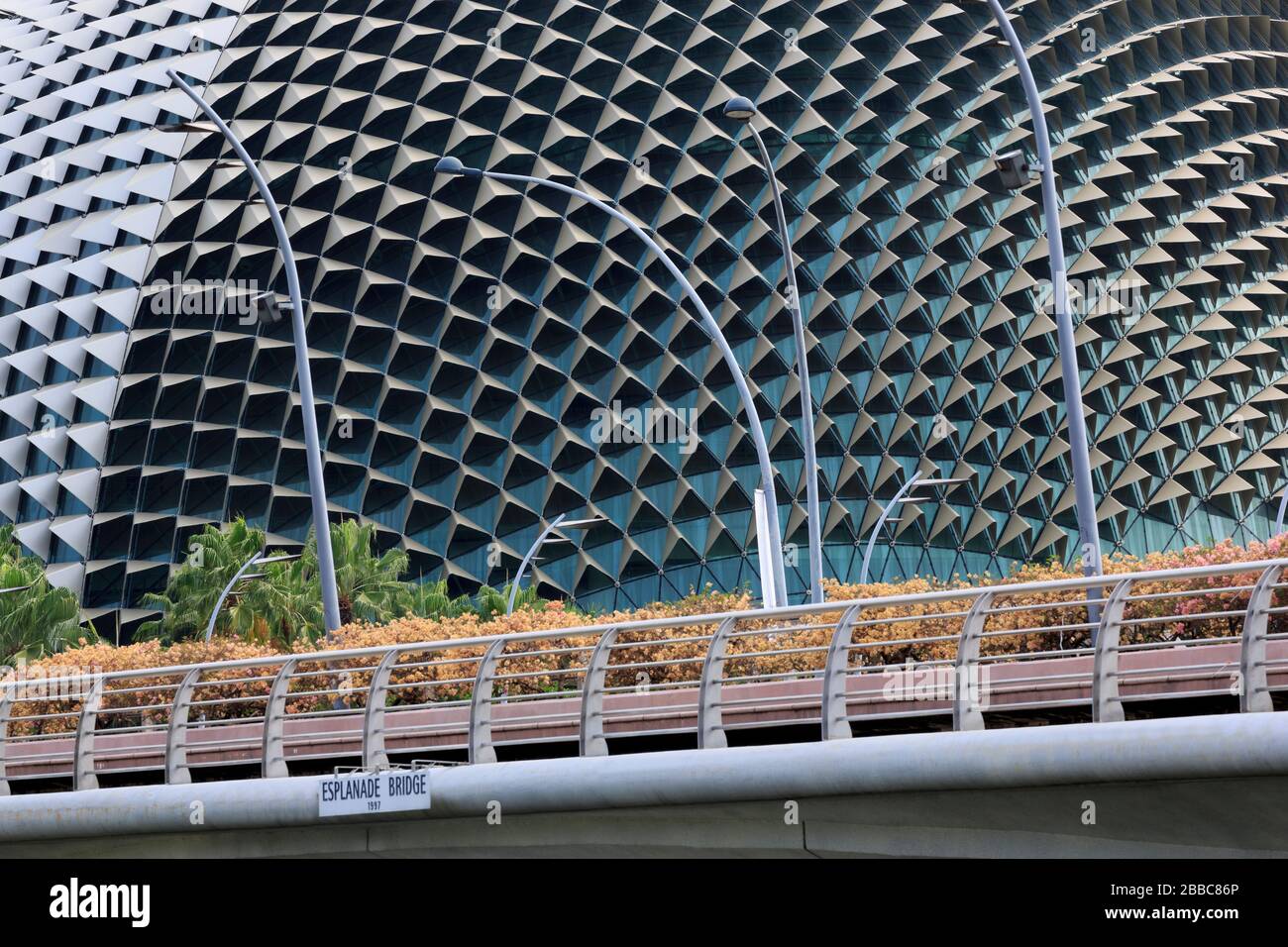 Esplanade Theatre, Marina Bay District, Singapour, Asie Banque D'Images