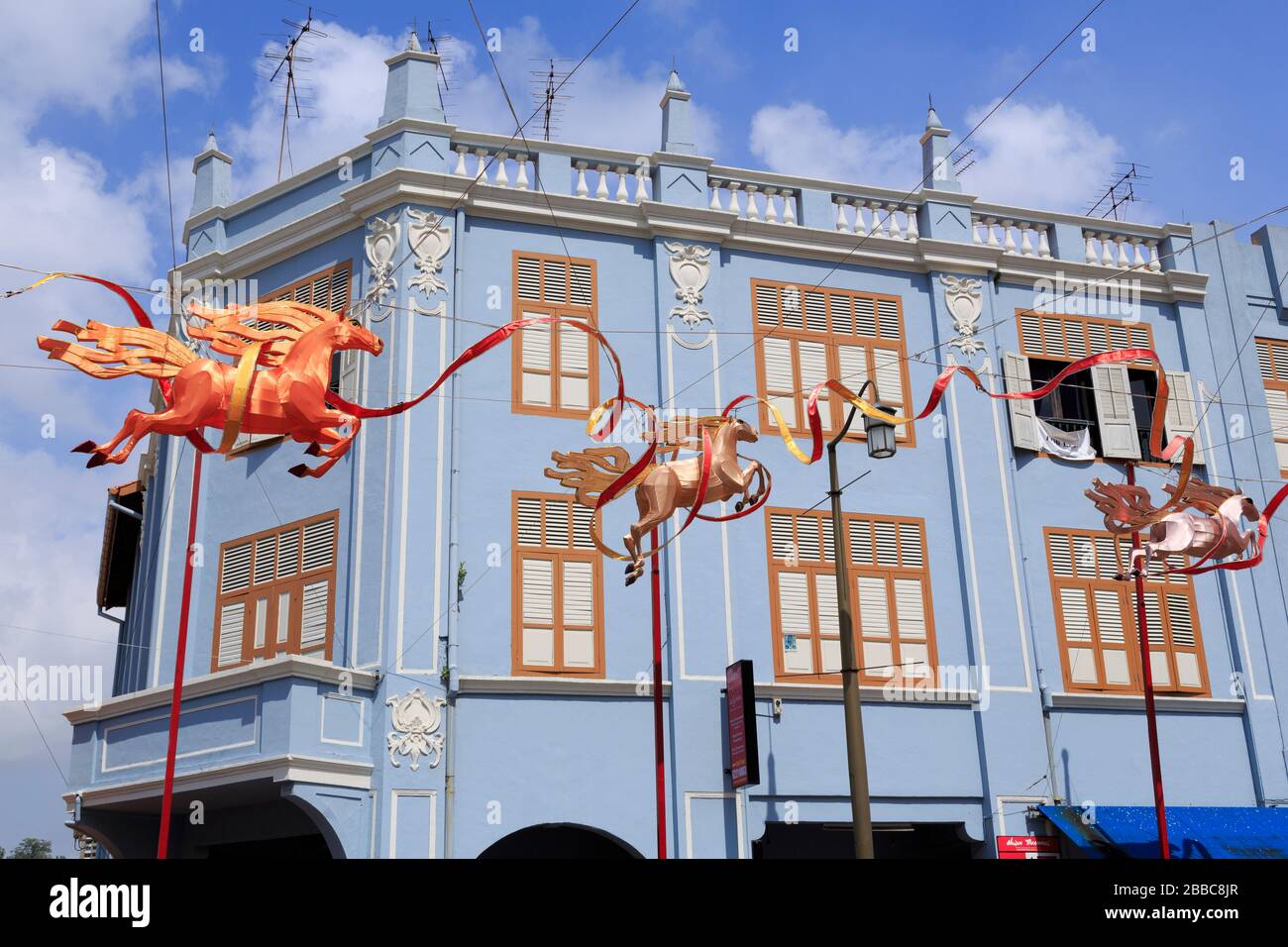 South Bridge Street, quartier chinois, Singapour, Asie Banque D'Images