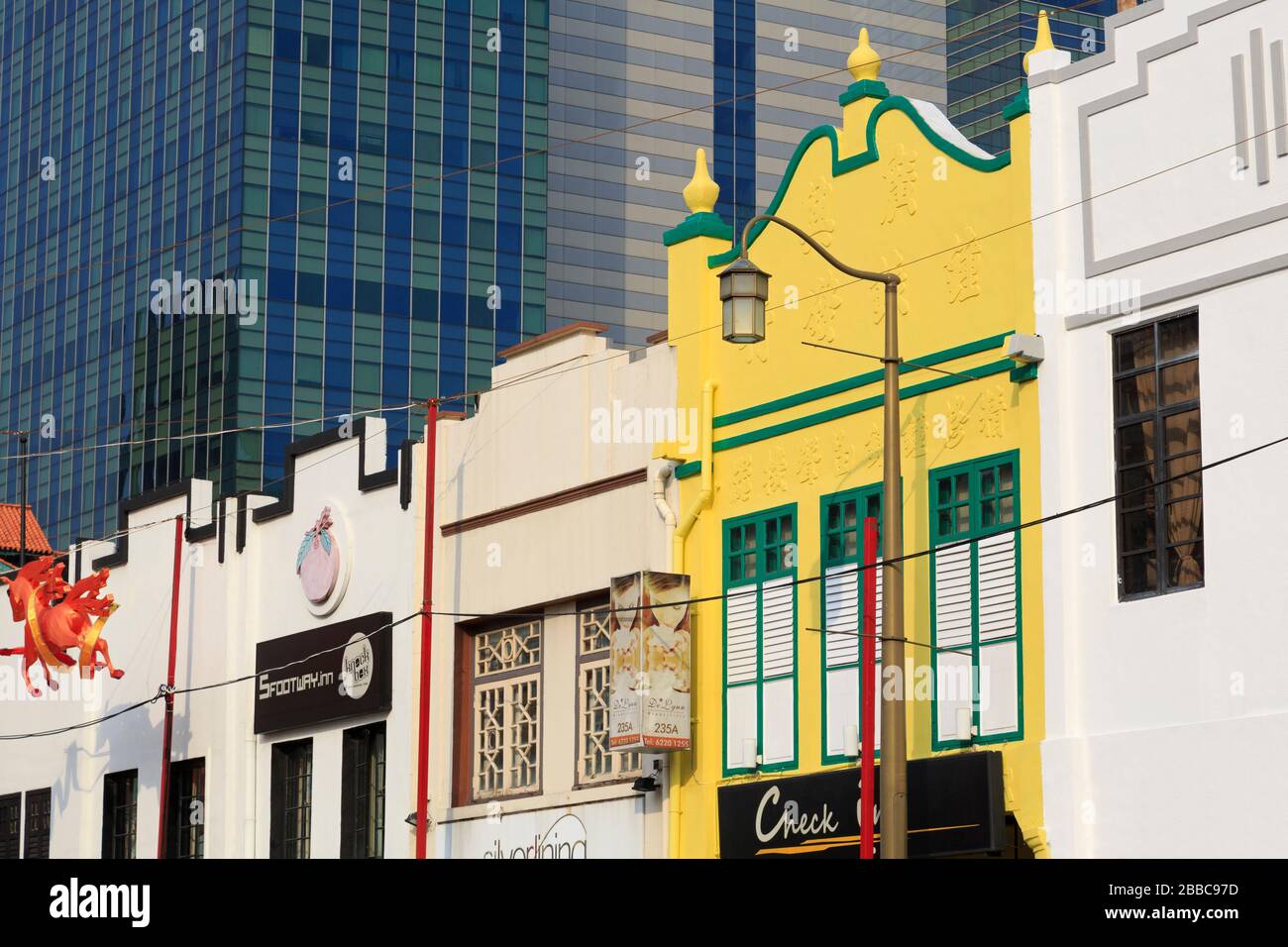 South Bridge Street, quartier chinois, Singapour, Asie Banque D'Images