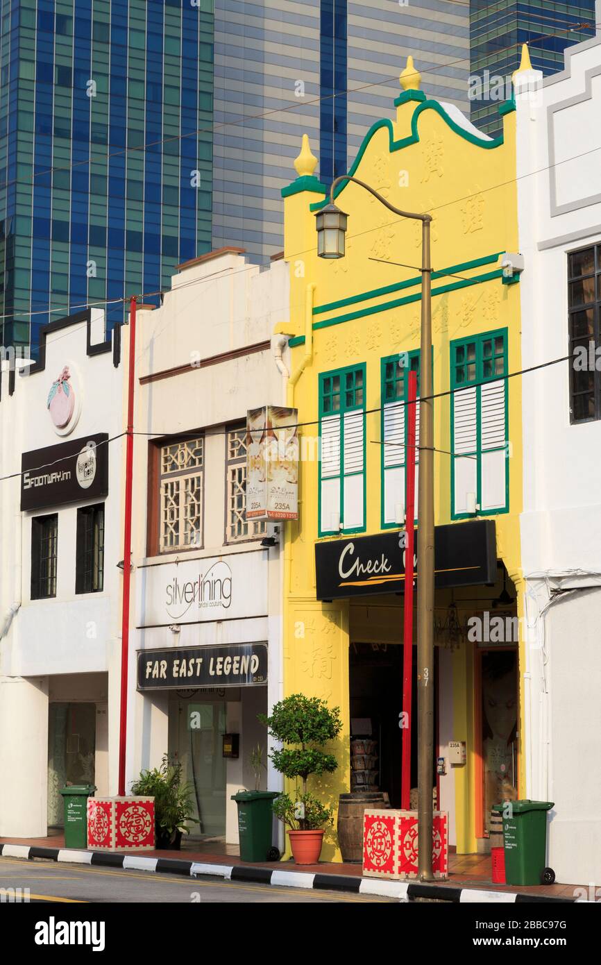 South Bridge Street, quartier chinois, Singapour, Asie Banque D'Images