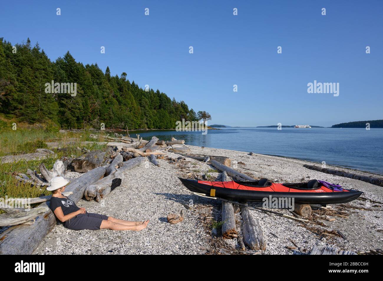 Île Portland, réserve de parc national des îles Gulf, parc national situé sur et autour des îles Gulf en Colombie-Britannique, Canada Banque D'Images