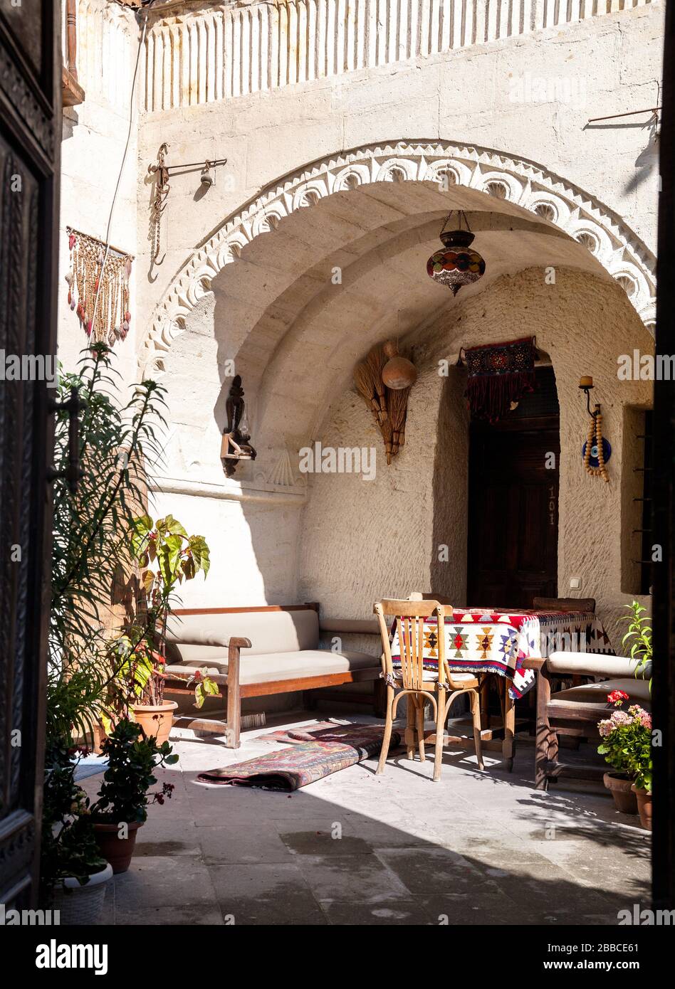 Petit hôtel Goreme House en Cappadoce, Turquie Banque D'Images