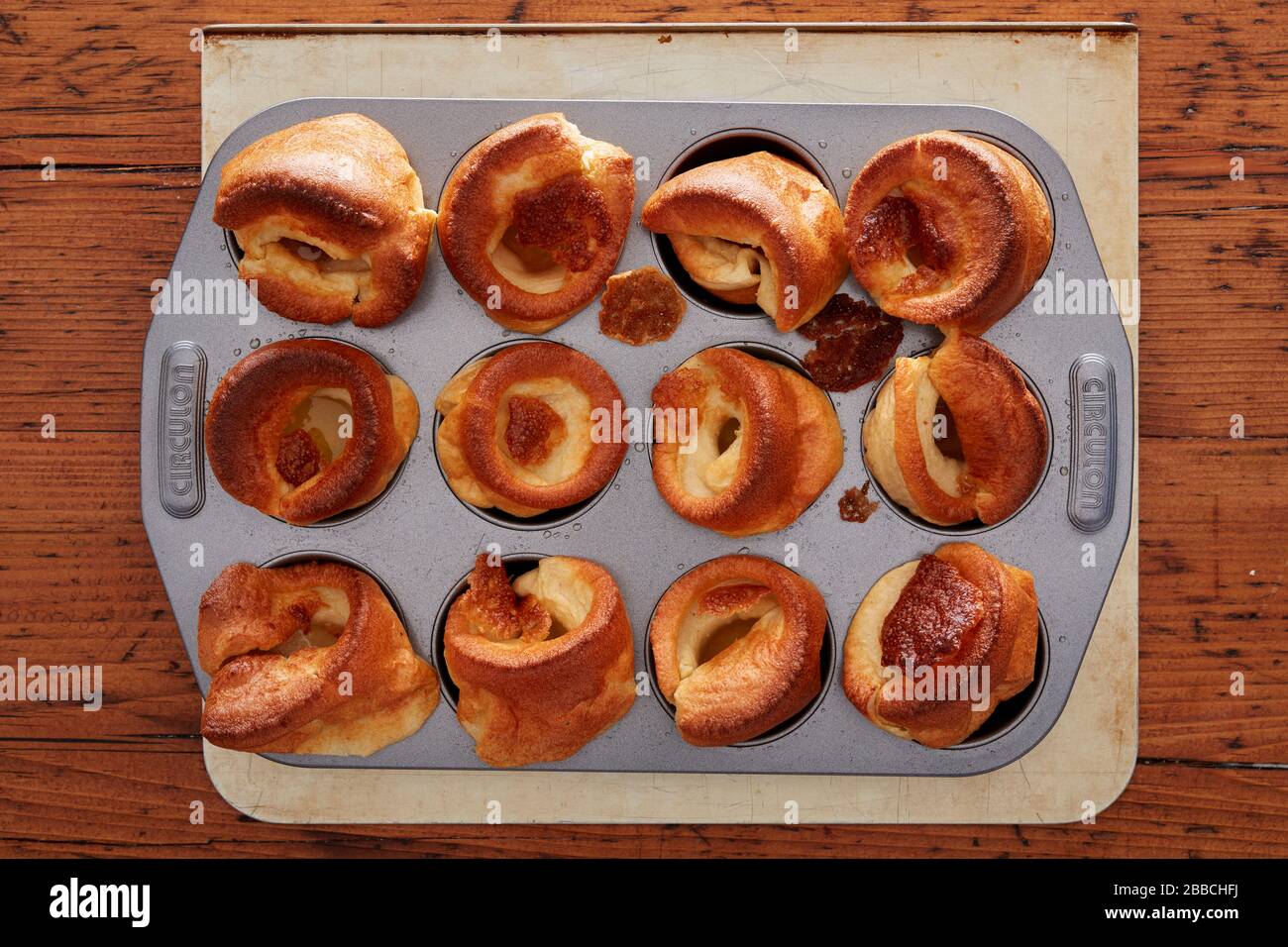 Yorkshire pudding, nourriture, traditionnel, délicieux, rôti, anglais, yorkshire, pudding, cuit, pâte, british, dîner, fait maison, frais, cuit, déjeuner, Banque D'Images