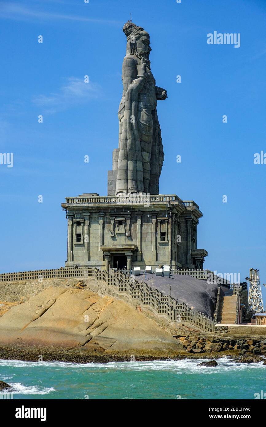 Statue de Thiruvalluvar à Kanyakumari, Inde Banque D'Images