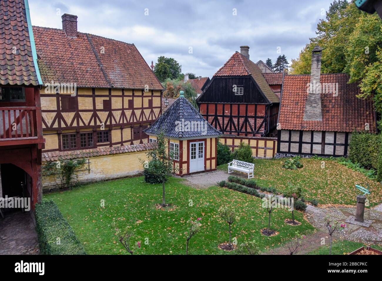 La vieille ville, Den Gamle by, musée en plein air de l'histoire urbaine et de la culture avec des bâtiments d'époque à Aarhus, Danemark, Scandinavie Banque D'Images