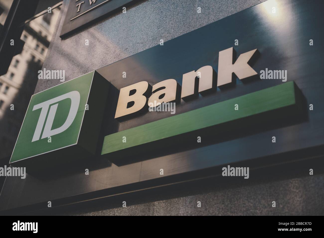 TD Bank se connecter à New York Banque D'Images