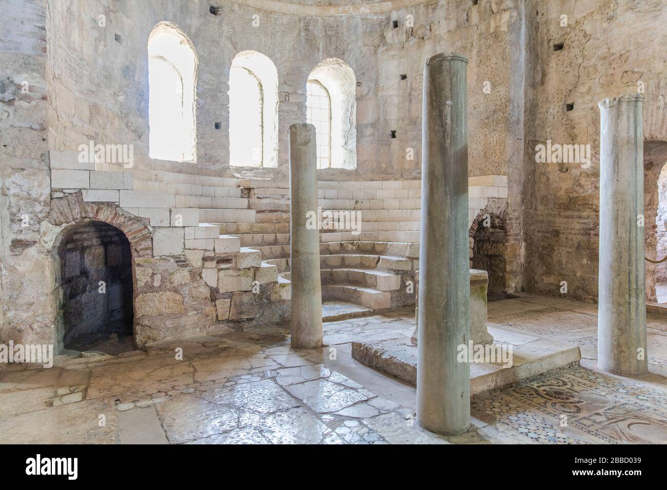 L'ancienne ville de Myra St demre quartier de la ville d'Antalya Turquie Église de Saint-Nicolas. Banque D'Images