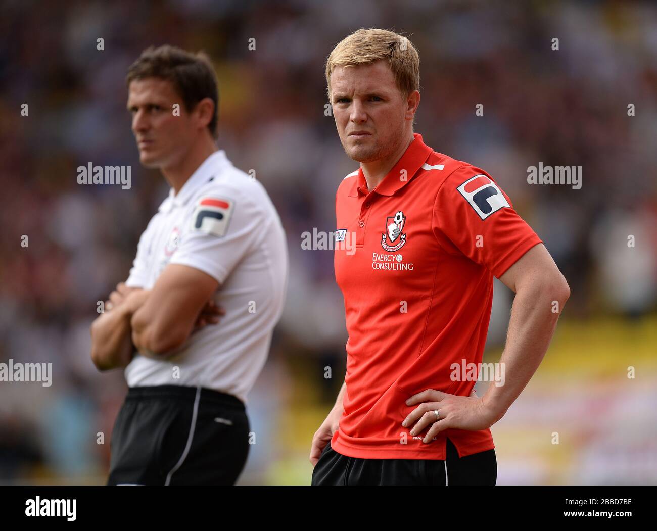 AFC Bournemouth Manager Eddie Howe (à droite) et Jason Tindall, assistant-directeur Banque D'Images