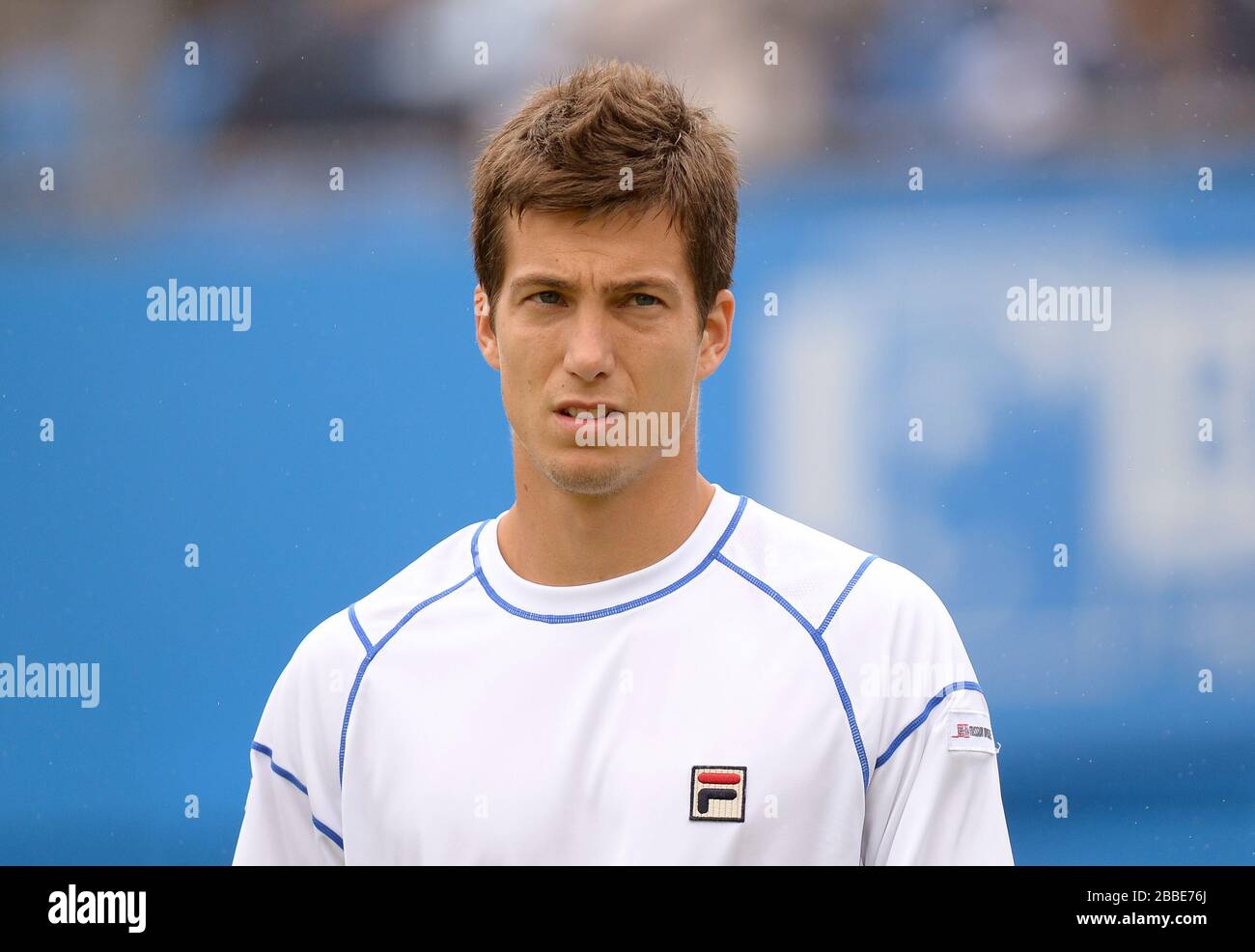 Aljaz Bedene en Slovénie le deuxième jour des Championnats AEGON au Queen's Club, Londres. Banque D'Images