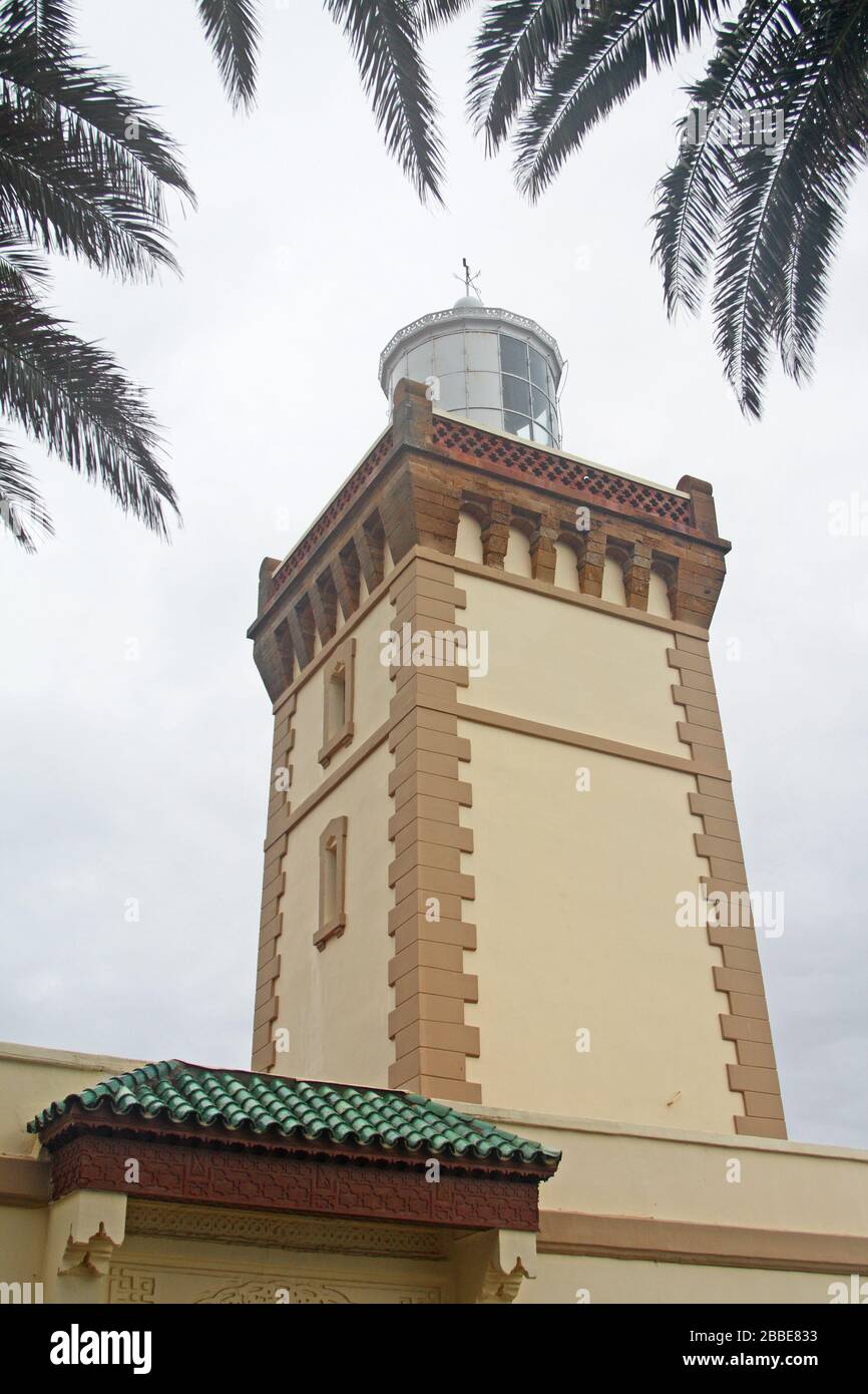 Phare de Cape Spartel, près de Tanger, Maroc Banque D'Images