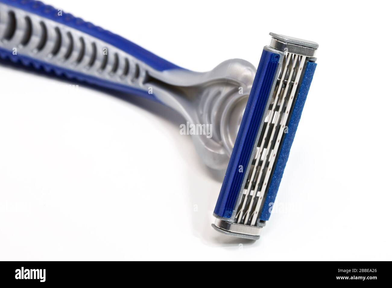 Gillette Razor sur fond blanc Banque D'Images