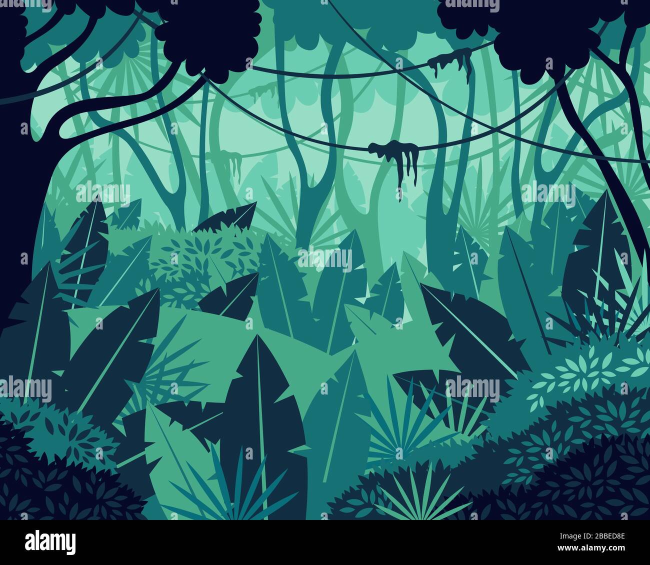 Jungle dense forest Banque d'images vectorielles Alamy