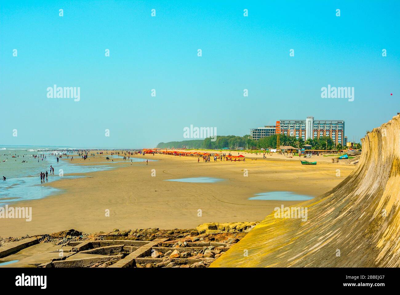 la plus longue plage au monde Banque D'Images