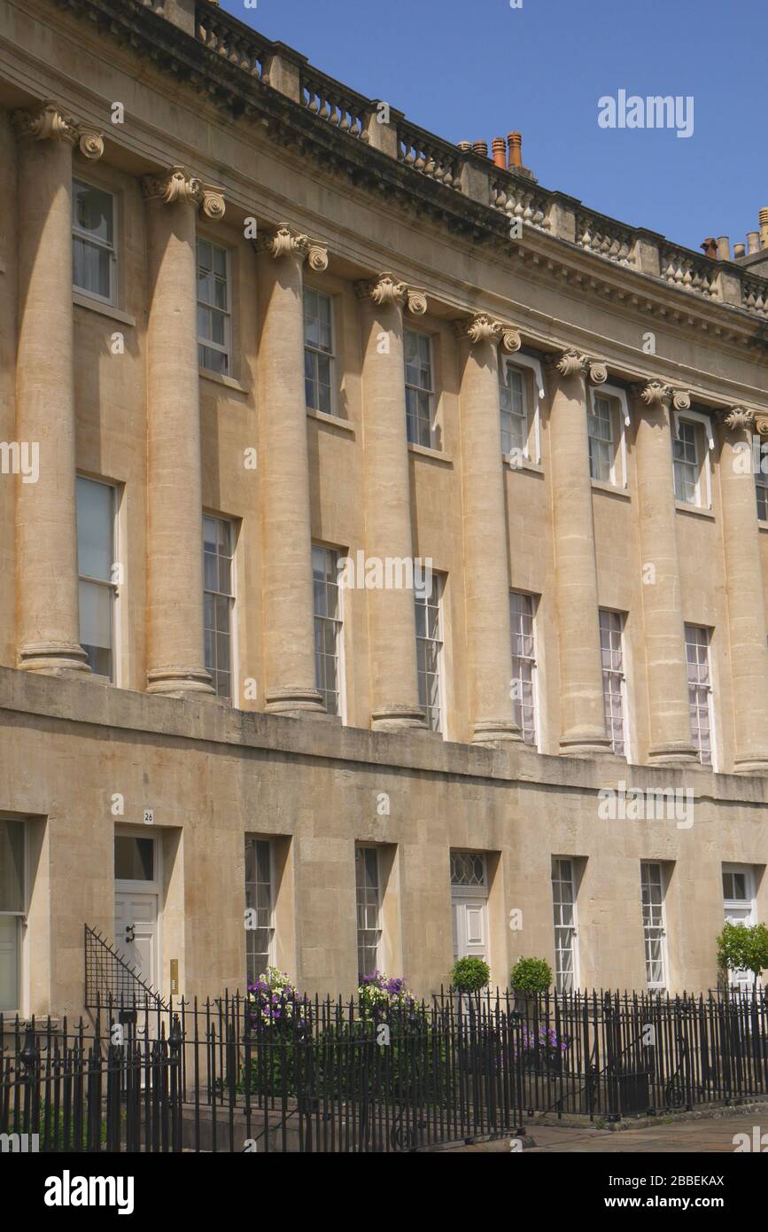 Georgia ERA Royal Crescent, Bath, Angleterre, Royaume-Uni Banque D'Images