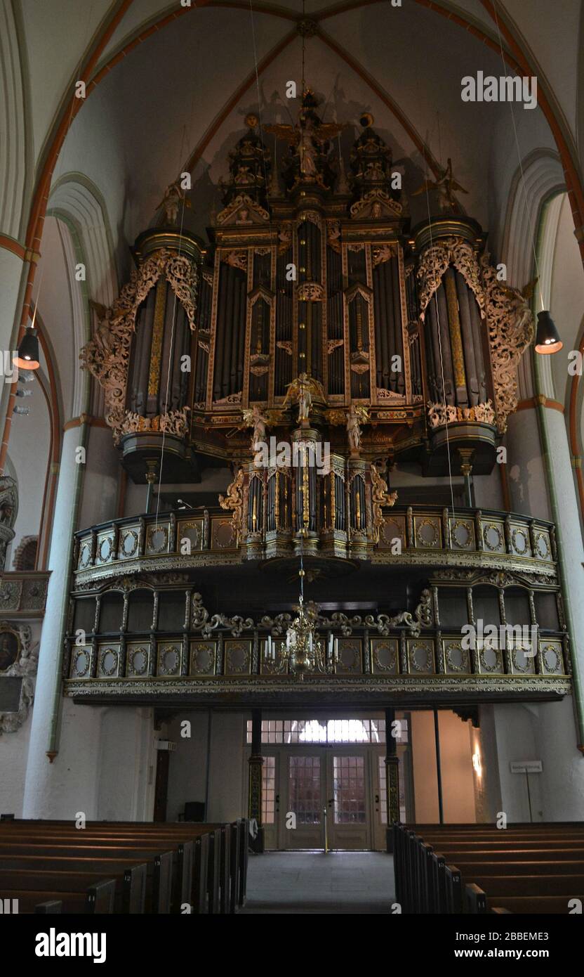 Organes baroques dans l'église de Saint-Jean à Luneburg, Allemagne Banque D'Images