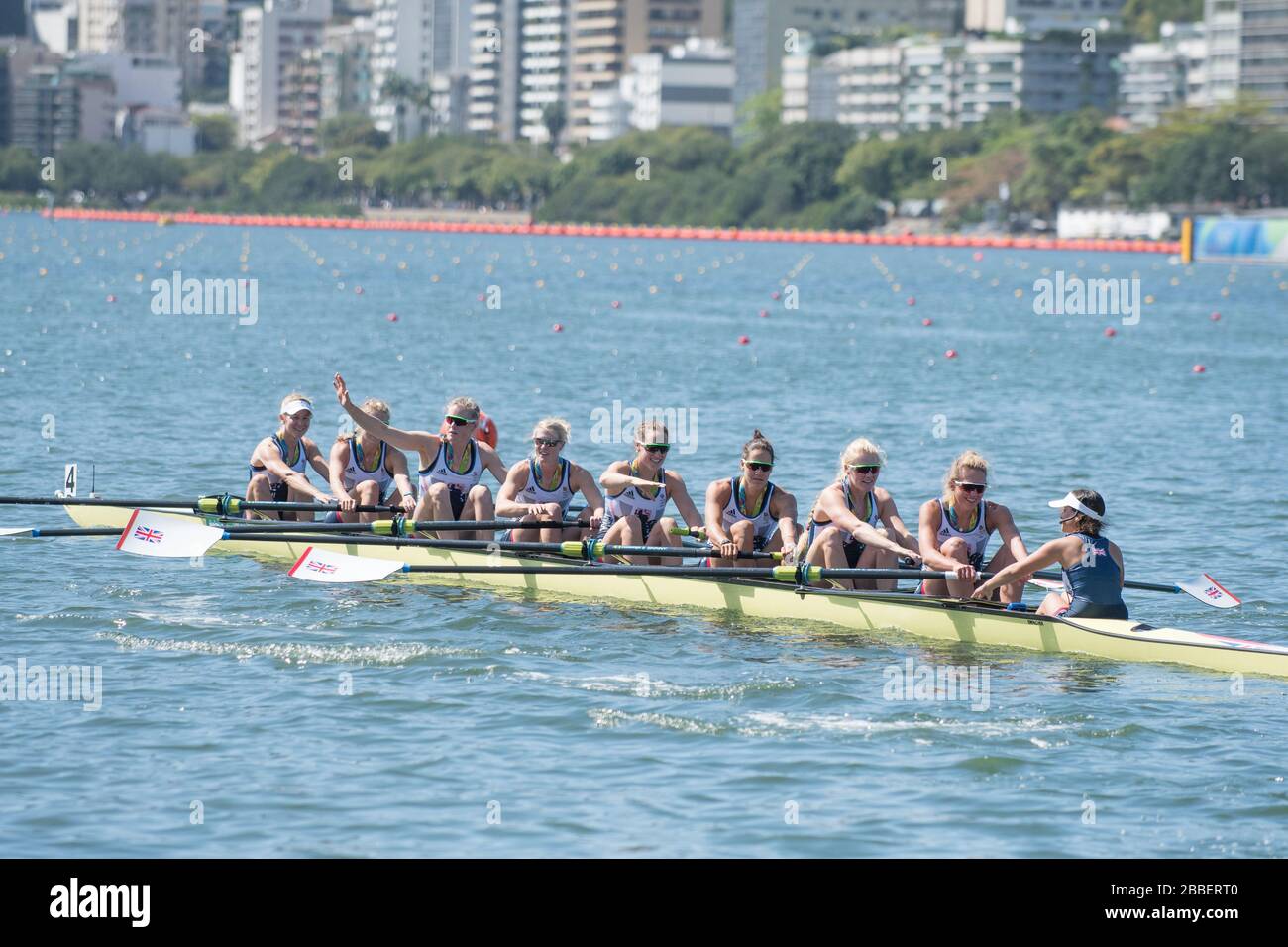 Rio de Janeiro. BRÉSIL. Régate olympique de remorquage 2016. Lagoa Stadium, Copacabana, “Jeux Olympiques d’été” Rodrigo de Freitas Lagoon, Lagoa. Samedi 13/08/2016 [crédit obligatoire; images Peter SPURRIER/Intersport] Banque D'Images