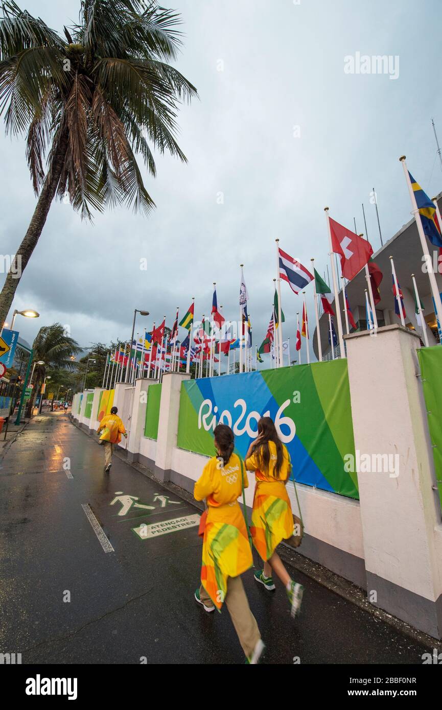 Rio de Janeiro. BRÉSIL. Régate olympique de remorquage 2016. Lagoa Stadium, Copacabana, “Jeux Olympiques d’été” Rodrigo de Freitas Lagoon, Lagoa. Mercredi 10/08/2016 [crédit obligatoire; Peter SPURRIER/Intersport Images] Banque D'Images