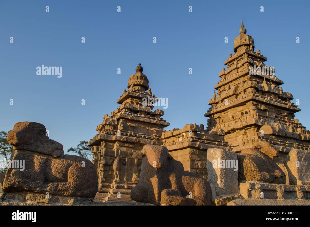 Monuments et lieux touristiques de Mahabalipuram Banque D'Images