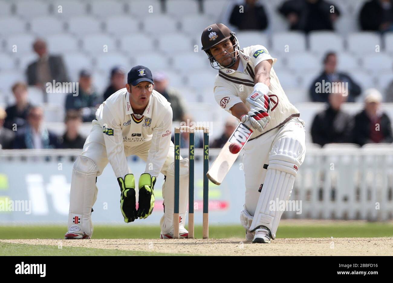 Vikram Solanki de Surrey atteint 38 points Banque D'Images