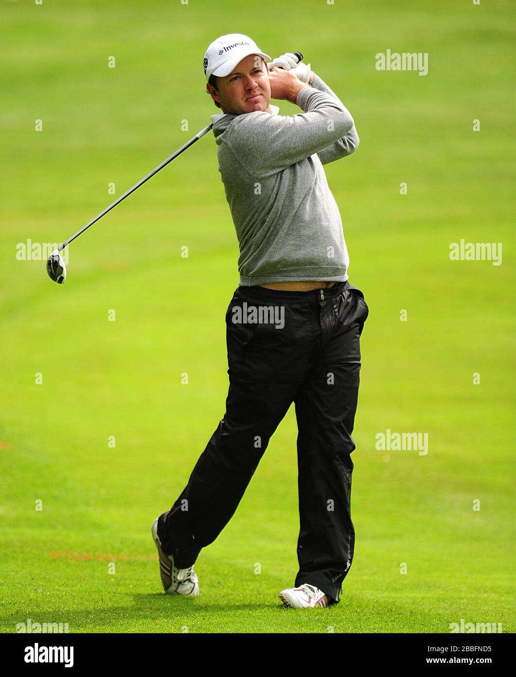 Richard Sterne d'Afrique du Sud pendant la première journée du championnat BMW PGA 2013, au club de golf Wentworth. Banque D'Images
