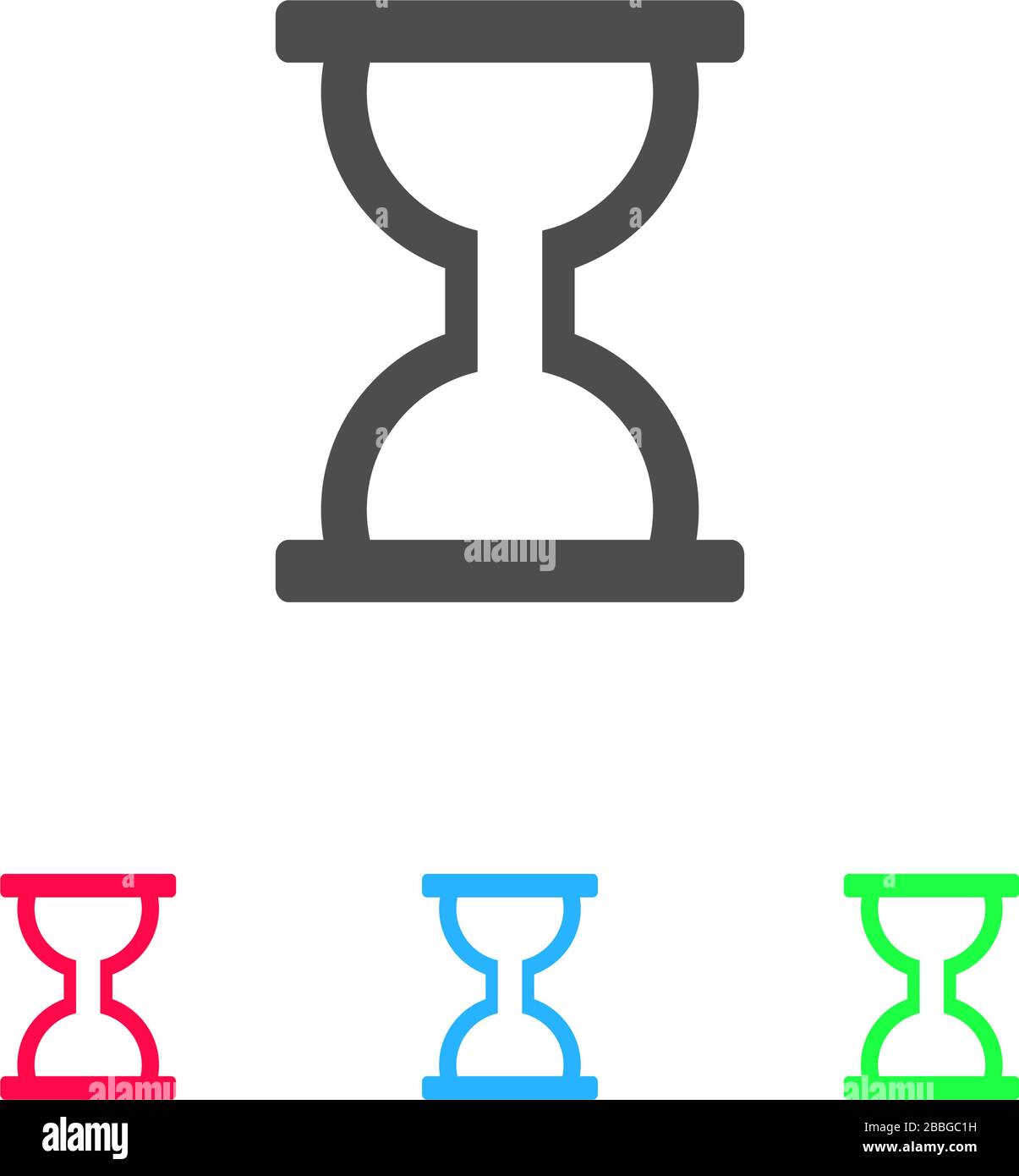 Icône HourGlass plate. Pictogramme de couleur sur fond blanc. Symbole d'illustration vectorielle et icônes bonus Illustration de Vecteur