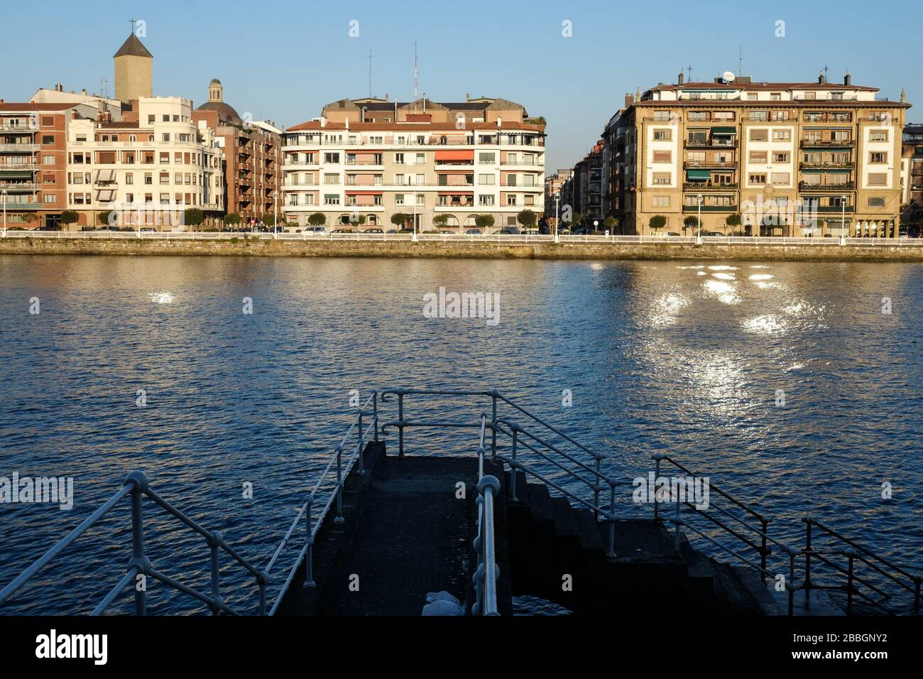 Port de Bilbao Portugalete Banque D'Images