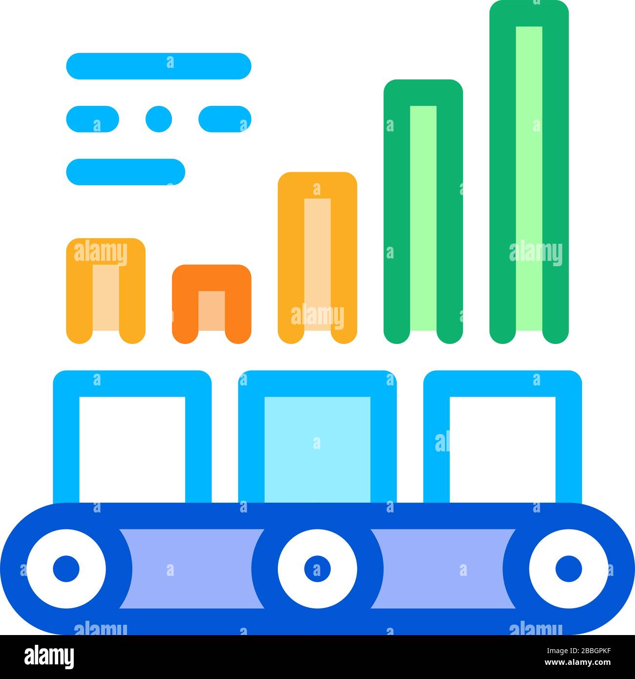 illustration du contour vectoriel de l'icône de statistiques graphiques détaillées Illustration de Vecteur