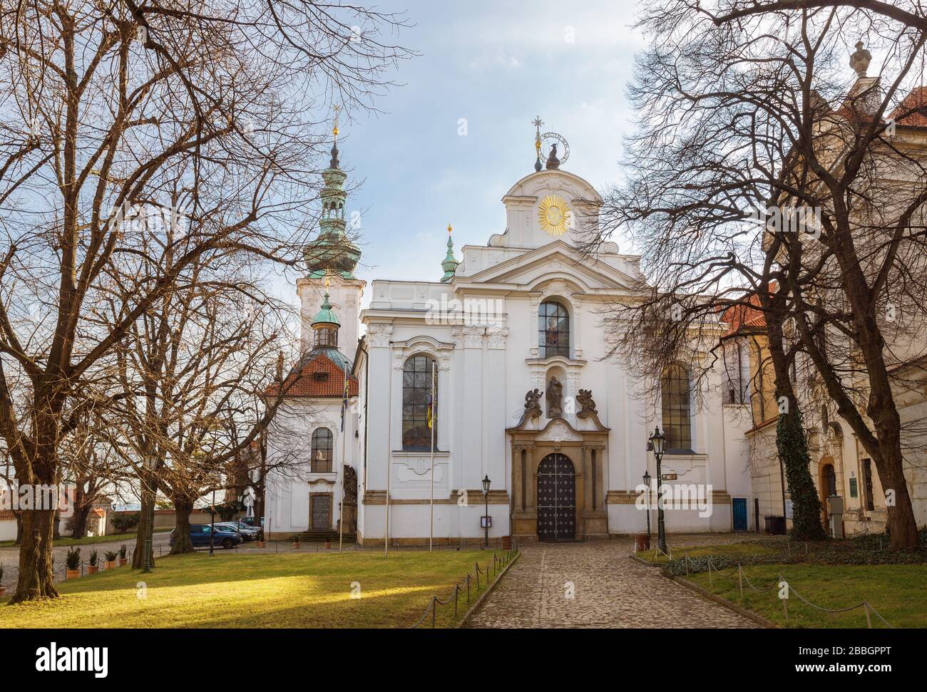 Basilique de l'Assomption de notre-Dame au monastère de Strahov, Prague, République tchèque Banque D'Images