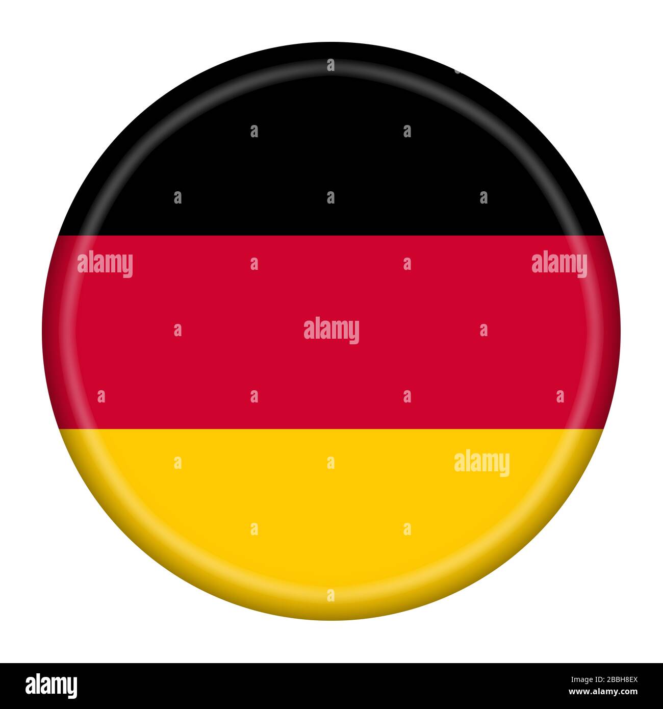 Illustration du bouton Allemagne avec chemin d'écrêtage fourni Banque D'Images